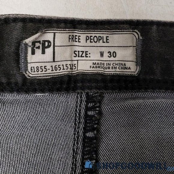 Women's Free People Black Flare Leg Jeans Size 30 - Picture 5 of 7